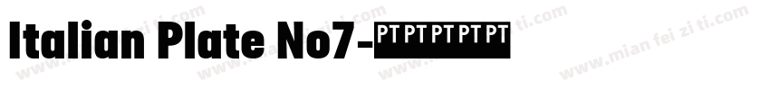 Italian Plate No7字体转换